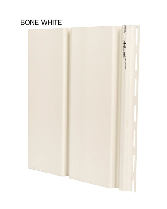 Vertical vinyl cladding in Bone White from Vinyl Cladding Professionals