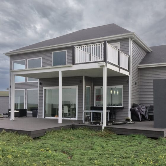 New build – Cambridge Vinyl Cladding Academy Grey – Bacchus March, Victoria