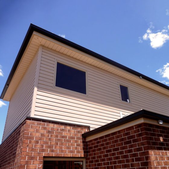 New build – Cambridge Vinyl Cladding Sandalwood – Braybrook, Melbourne